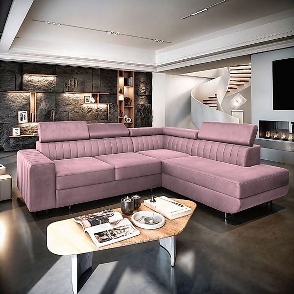 Masseno Ecksofa NOLA mit Schlaffunktion L-Form, günstig online kaufen