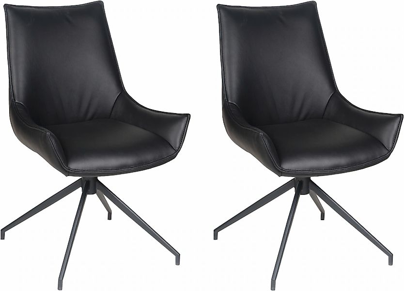 Home affaire Esszimmerstuhl "Firenze" (Set) 2 Stk. Echtleder Drehstuhl Fire günstig online kaufen