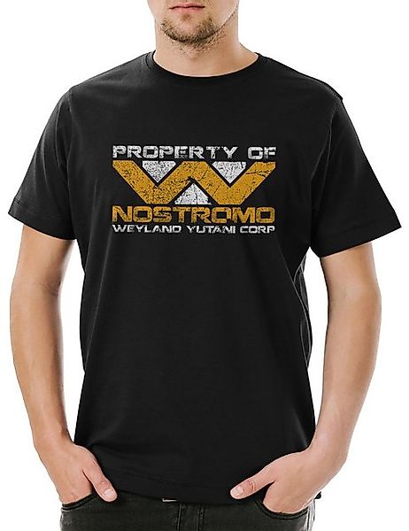 Urban Backwoods Print-Shirt Alien Property of Nostromo Herren T-Shirt Alien günstig online kaufen