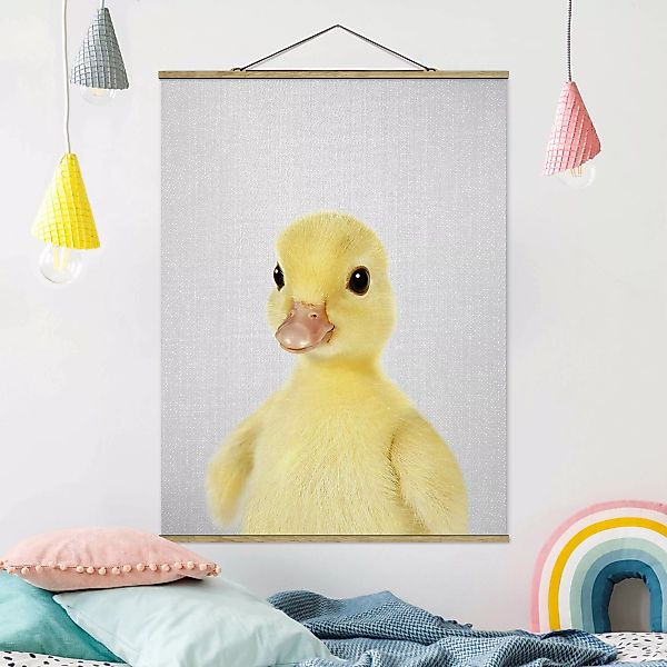 Stoffbild mit Posterleisten Baby Ente Emma günstig online kaufen