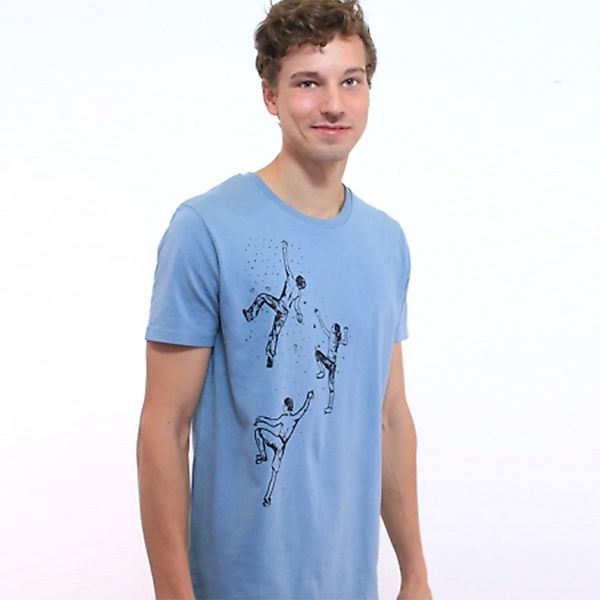T-shirt "Bouldern", Herren, Klettern, Bedruckt, Siebdruck, Bio-baumwolle günstig online kaufen