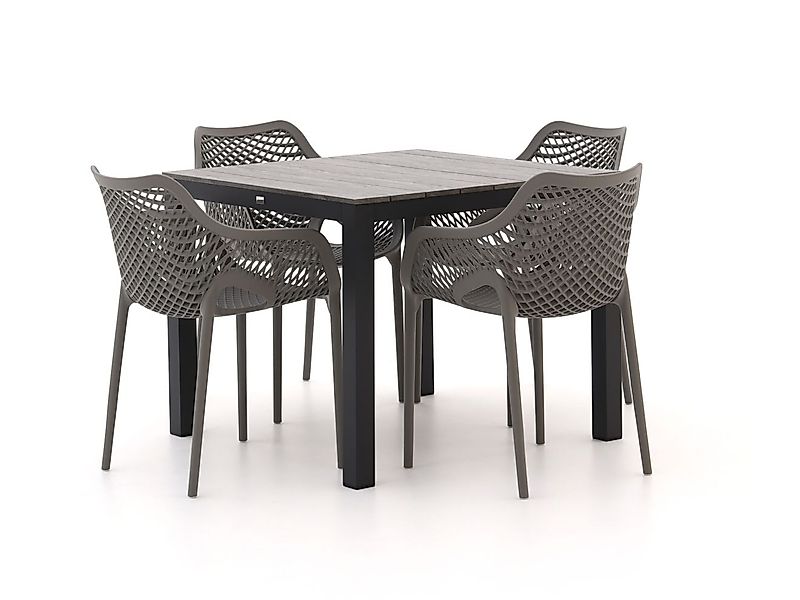 Forza Ripi/Fidenza 90 cm Gartenmöbel-Set 5-Teilig Stapelbar günstig online kaufen