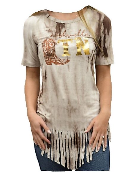 Westernlifestyle T-Shirt Kickin`Nashville Westernshirt Westernwear Fransen günstig online kaufen