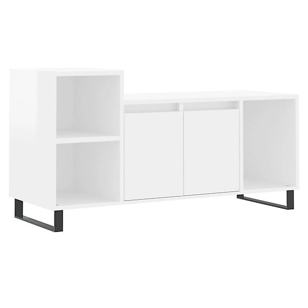 vidaXL TV-Schrank Hochglanz-Weiß 100x35x55 cm Holzwerkstoff 831326 günstig online kaufen
