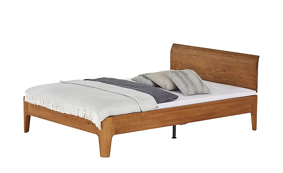 Massivholz-Bettgestell - holzfarben - 148 cm - 85 cm - Betten > Bettgestell günstig online kaufen
