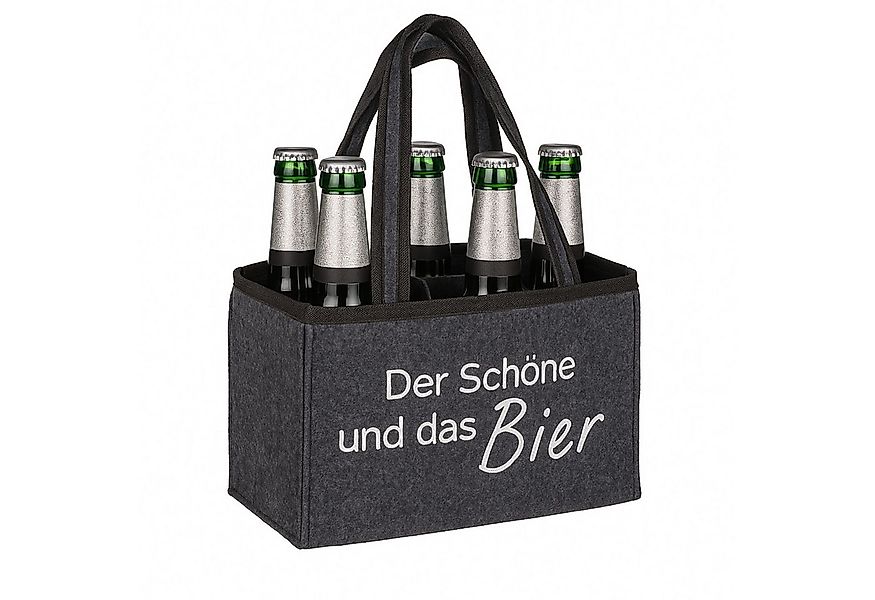 Gravidus Tragetasche Flaschentasche Filz 6 Fächer Der Schöne und das Bier T günstig online kaufen