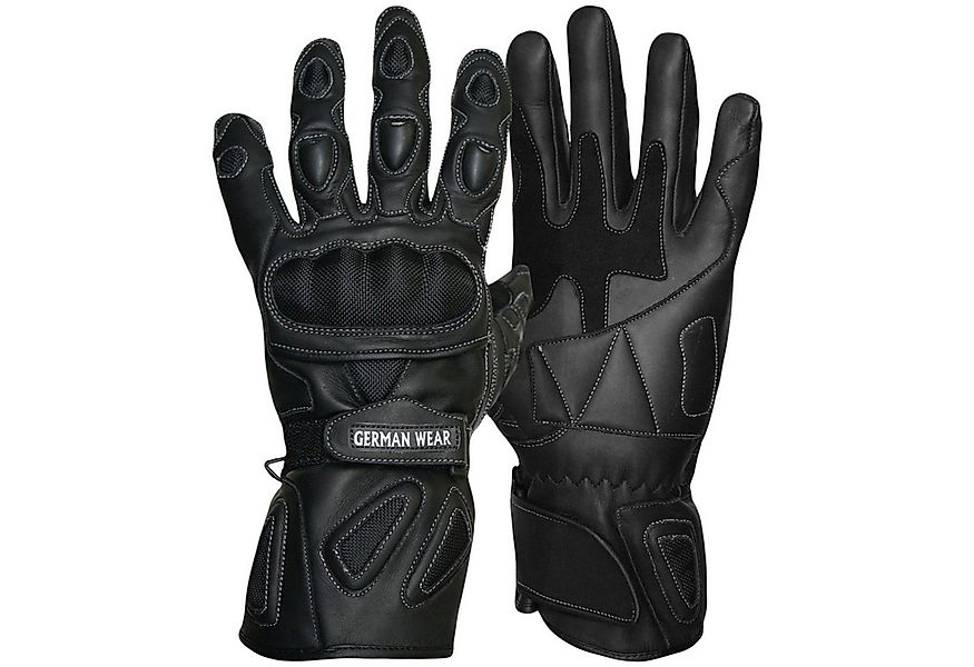 German Wear Motorradhandschuhe GW400G-M2 Lederhandschuhe Motorrad Biker Led günstig online kaufen