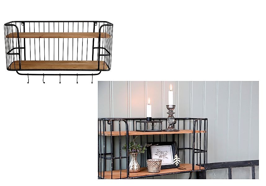 Chic Antique Wandregal Wandregal mit 5 günstig online kaufen