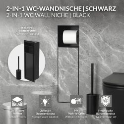 LuxeBath Toilettenpapierhalter Unterputz-Schrankmodul Edelstahl für Klobürs günstig online kaufen