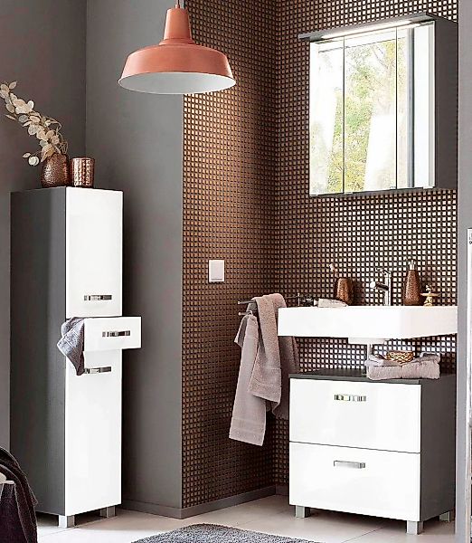 welltime Waschbeckenunterschrank "Ravenna" Breite 60 cm, mit Soft-Close-Fun günstig online kaufen