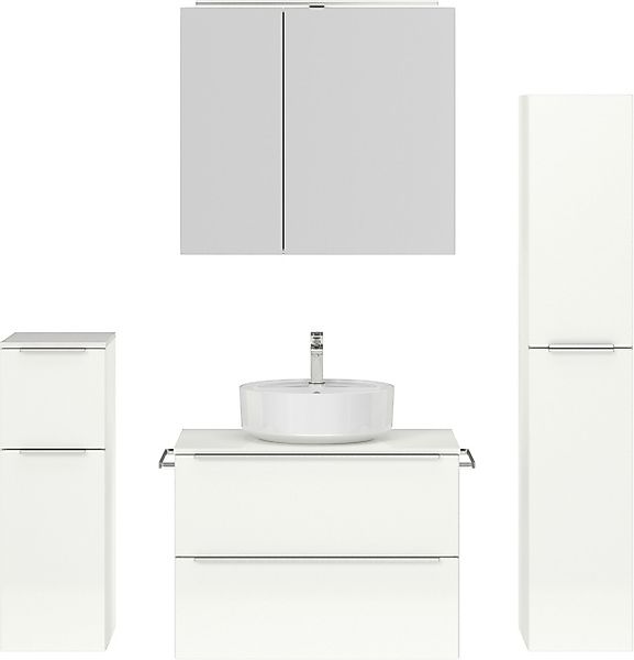 nobilia® Badmöbel-Set »Alvene«, (4 St., vormontiert, mit Soft-Close), inkl. günstig online kaufen