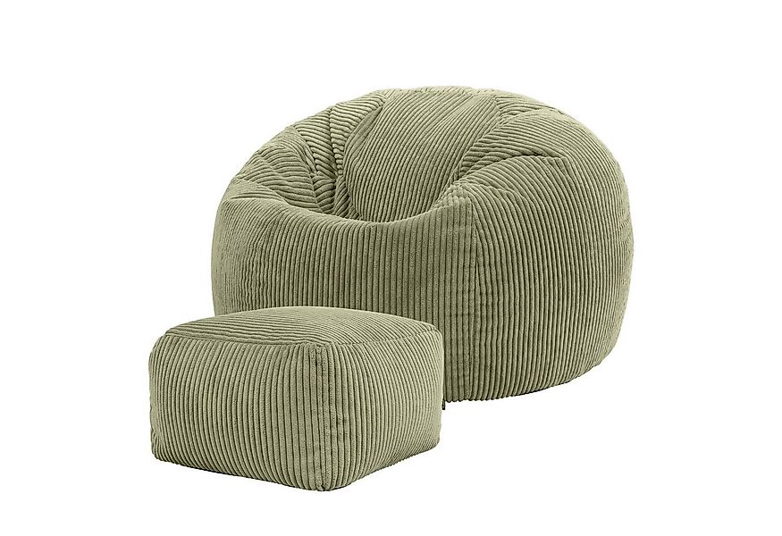icon Sitzsack Erwachsene aus Cord „Kingston“ mit Hocker (Spar-Set, 1 x Sitz günstig online kaufen