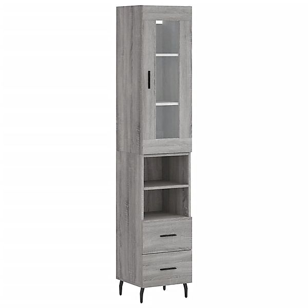 vidaXL Highboard Grau Sonoma 34,5x34x180 cm Holzwerkstoff 3199319 günstig online kaufen
