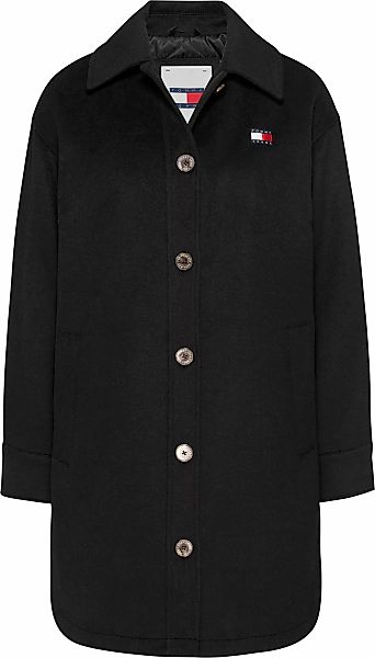 Tommy Jeans Kurzmantel "TJW WOOL COAT EXT", mit Logostickerei günstig online kaufen