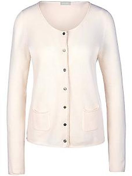 Cardigan aus 100 % Kaschmir Peter Hahn weiss günstig online kaufen