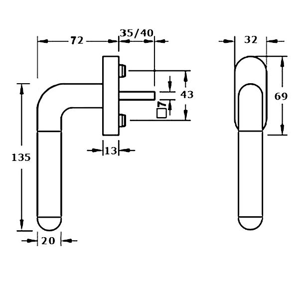 Fenstergriff Edelstahl Fenstergriff Sets FG Star günstig online kaufen