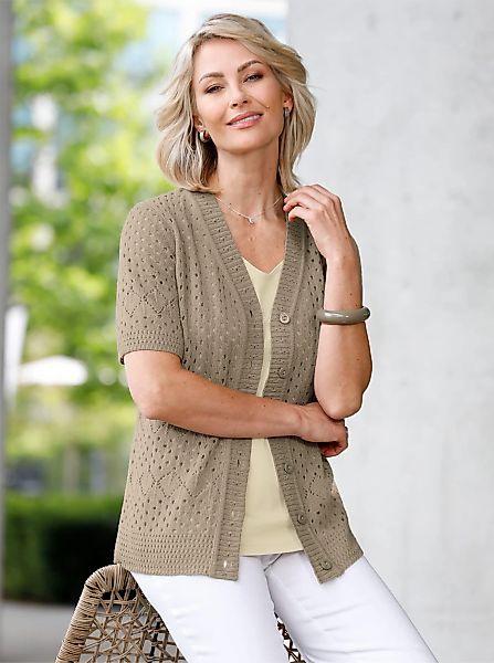 Classic Basics Ajourstrickjacke günstig online kaufen