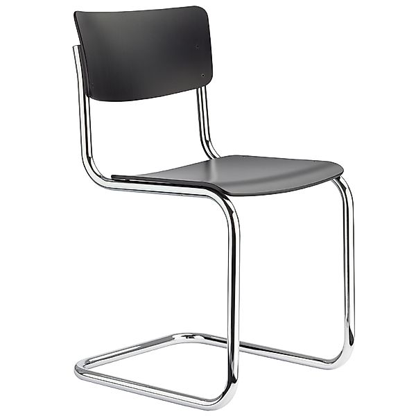 THONET S 43 |  Buche schwarz gebeizt | Stahlrohr-Freischwinger | Gestell ve günstig online kaufen