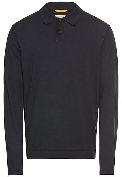 camel active Langarm-Poloshirt mit Rippbündchen günstig online kaufen