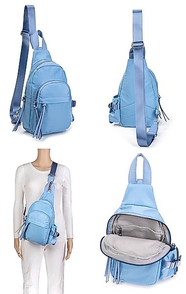 ITALYSHOP24 Schultertasche Damen Crossbody Sling-Tasche Brusttasche Bodybag günstig online kaufen