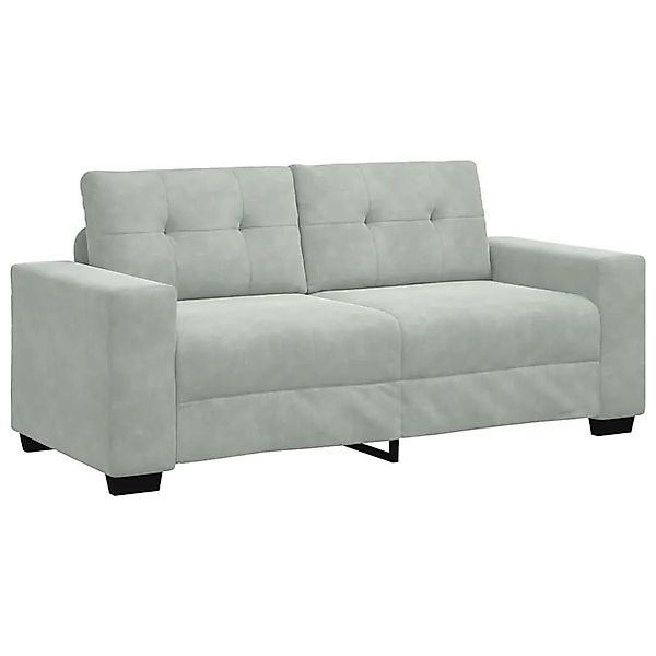 vidaXL Zweisitzer-Sofa Hellgrau 140 cm Samt 4105122 günstig online kaufen