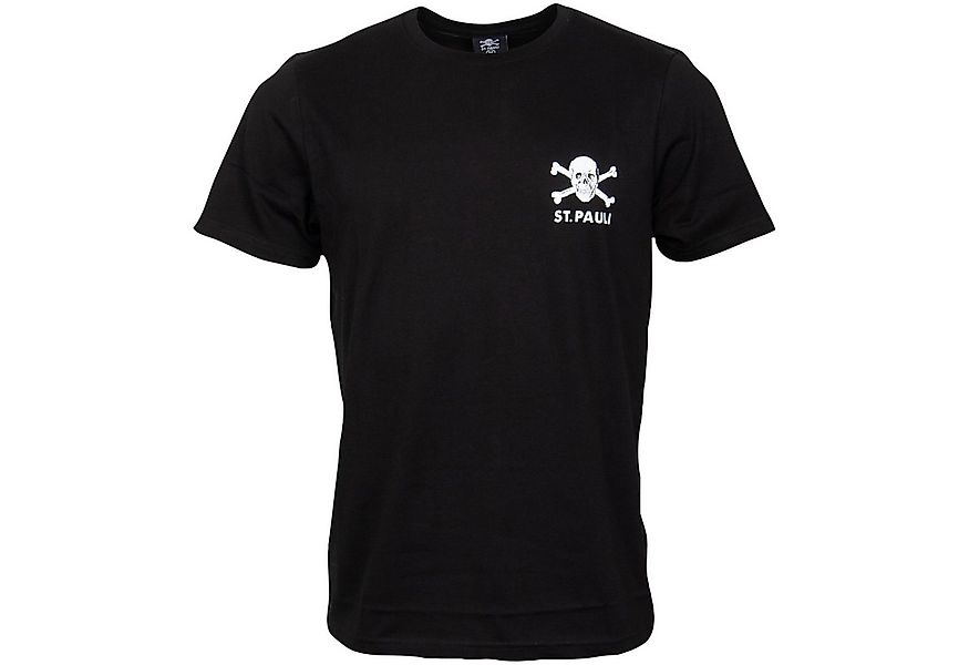 FC St. Pauli T-Shirt Totenkopf klein großer Rückenaufdruck günstig online kaufen