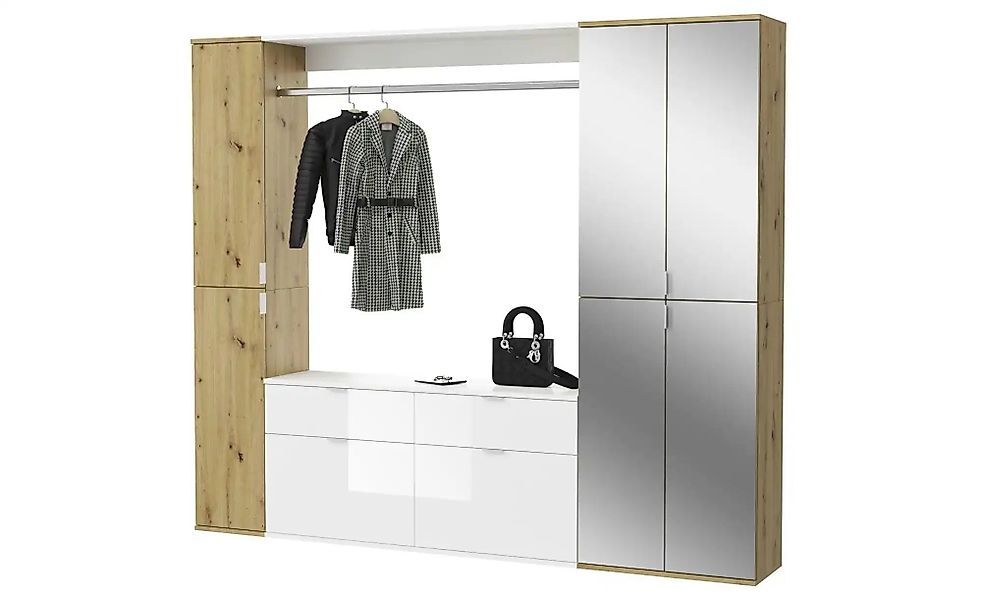 Garderobenkombination  Projekt X ¦ holzfarben ¦ Maße (cm): B: 212 H: 193 T: günstig online kaufen
