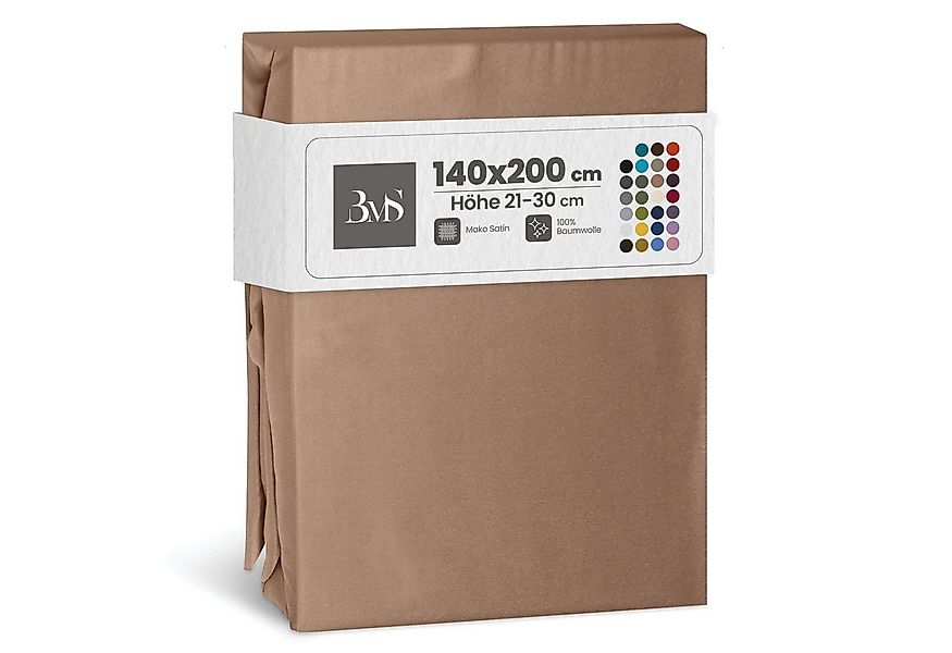 BETTWAESCHE-MIT-STIL Spannbettlaken Mako Satin Spannbettlaken, Matratzenhöh günstig online kaufen