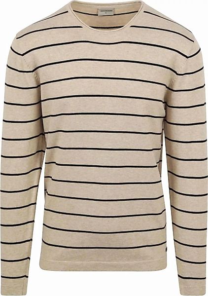 No Excess-Pullover Streifen Beige - Größe M günstig online kaufen