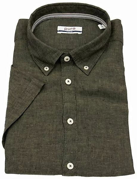 Pure Kurzarmhemd Modern Fit leicht tailliert Button-Down-Kragen günstig online kaufen