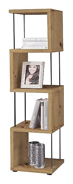 Mäusbacher Regal STICKS, Asteiche Dekor, B 33 cm x H 126 cm, mit 4 Fächern günstig online kaufen