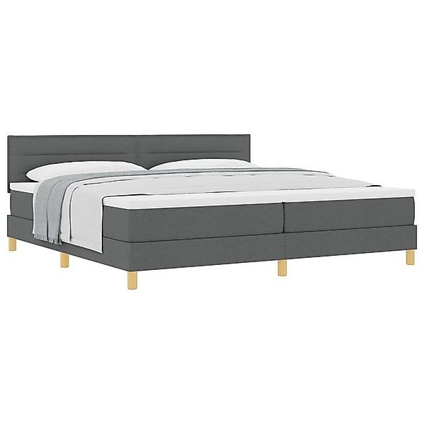 vidaXL Bett Boxspringbett mit Matratze Dunkelgrau 200x200 cm Stoff (1-tlg) günstig online kaufen