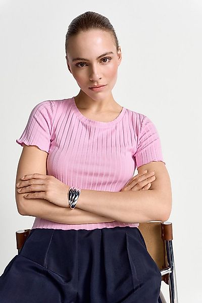 RICHROYAL Kurzarmshirt Mit gewelltem Saum an Rumpf und Ärmeln günstig online kaufen