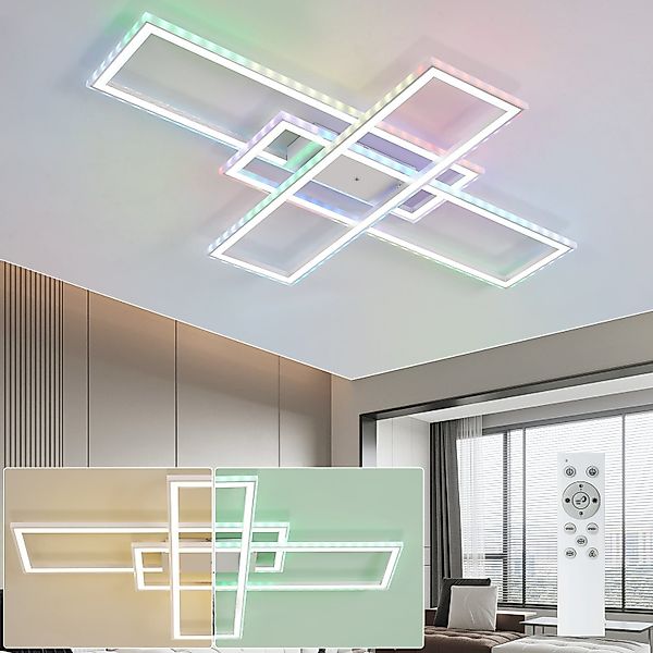 ZMH LED Deckenleuchte Whonzimmer RGB Deckenlampe günstig online kaufen