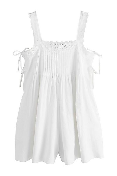 Next Playsuit Ärmelloser Playsuit mit Spitzenbesatz und Leinen (1-tlg) günstig online kaufen