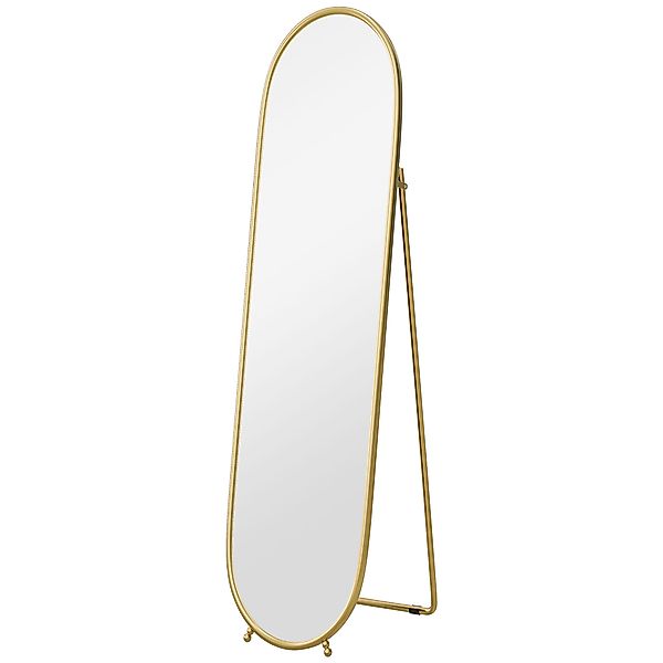 HOMCOM Ganzkörperspiegel, 160 x 40 cm Wandspiegel mit Ständer, Metallrahmen günstig online kaufen