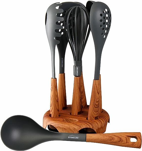 STONELINE Kochbesteck-Set mit drehbarem Ständer günstig online kaufen