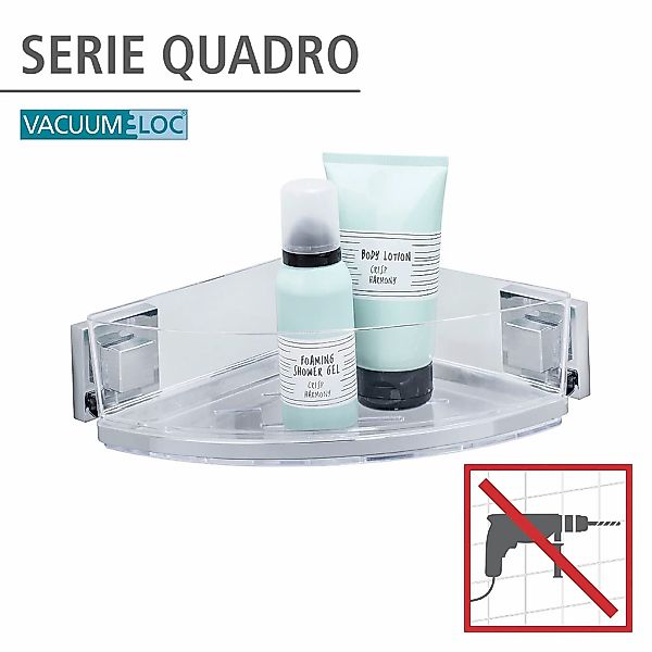 WENKO Eckregal "Vacuum-Loc Quadro", 1 Etage günstig online kaufen
