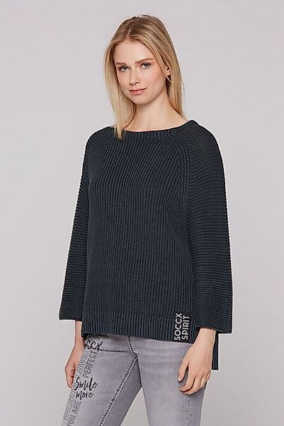 SOCCX Strickpullover SOCCX Pullover Stone Washed mit verkürzten Ärmeln (1-t günstig online kaufen