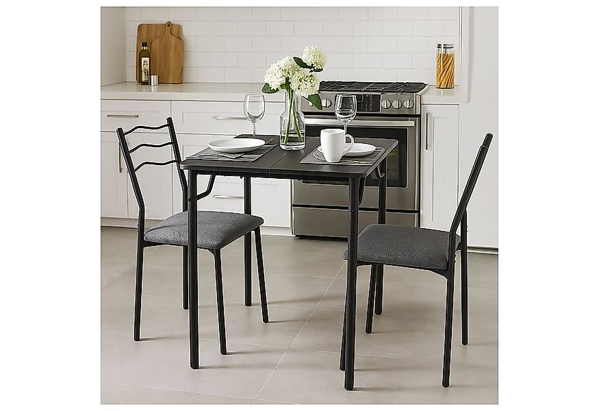 HTI-Living Essgruppe Essgruppe Thora 3-teilig Tischplatte Schwarz, (Set, 3- günstig online kaufen