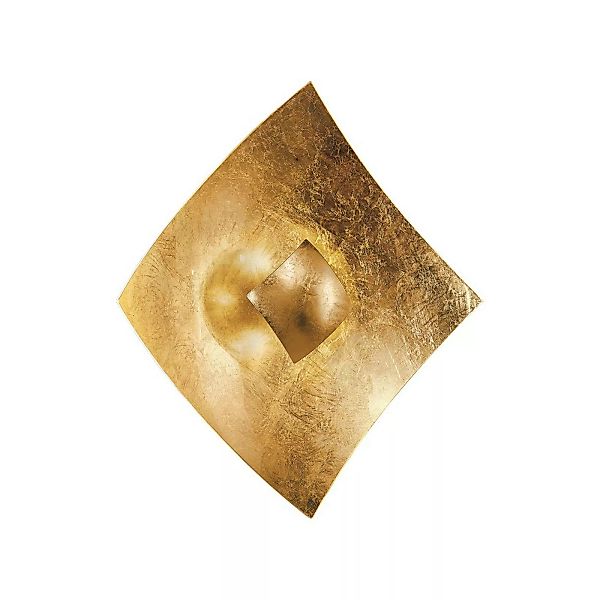 Wandleuchte Quadrangolo mit Blattgold, 18 x 18 cm günstig online kaufen