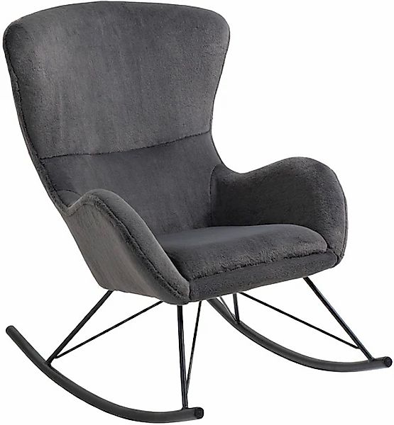 SalesFever Schaukelstuhl »Komfortabel entspannen« () in Lammfelloptik günstig online kaufen