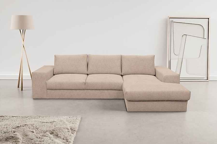 WERK2 Ecksofa »Rozzana Design Ecksofa mit hohem Komfort, zeitlos & elegant, günstig online kaufen