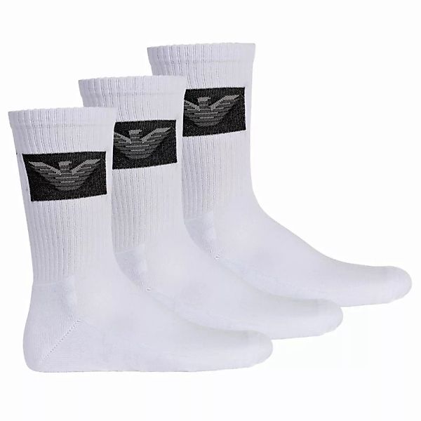 EMPORIO ARMANI Herren Socken, 3er Pack - Sporty, Kurzsocken, Logo, One Size günstig online kaufen
