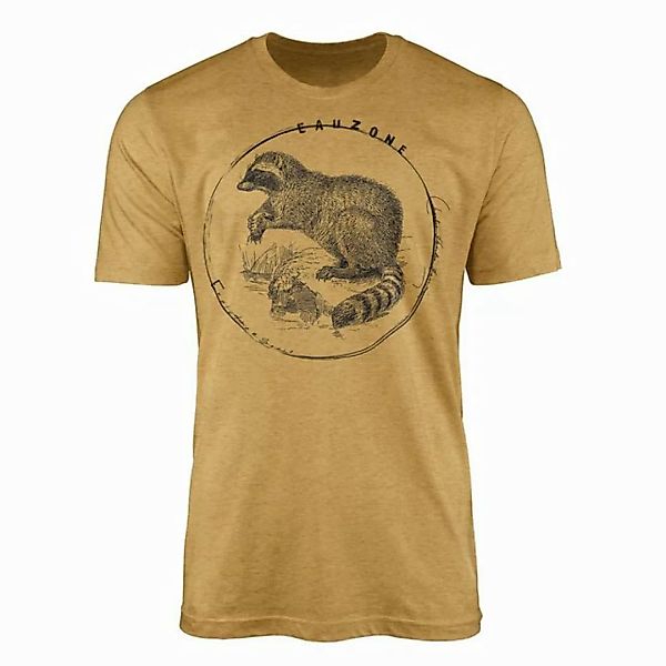 Sinus Art T-Shirt Evolution Herren T-Shirt Waschbär günstig online kaufen