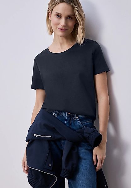 STREET ONE T-Shirt aus reiner Baumwolle günstig online kaufen