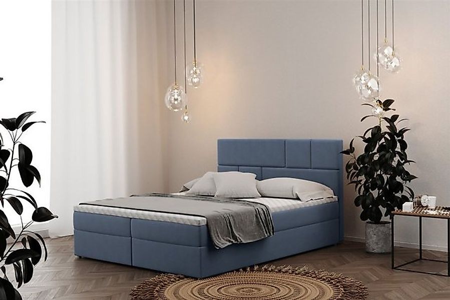 Fun Möbel Boxbett Schlafzimmerbett CALVIN in Stoff oder Kunstleder (inkl. B günstig online kaufen