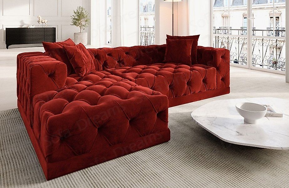 Sofa Dreams Ecksofa Designer Samtstoff Polster günstig online kaufen