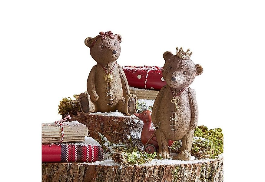 Mirabeau Weihnachtsfigur Deko-Bären 2er Set Bonnal antikbraun (2er Set, 2er günstig online kaufen
