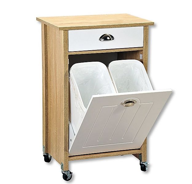 KESPER® Küchenwagen Rollwagen mit Mülltrennsystem, 2 Abfalleimer, 4 stabile günstig online kaufen